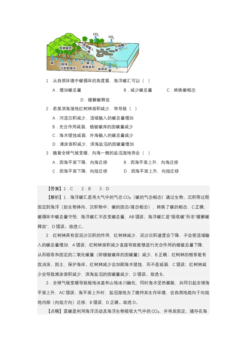 《高频考点104红树林_地理_2026年-地理高考专项复习_42026年高考地理高频考点专项突破思维导图+解题技巧+专项突破》第6页预览