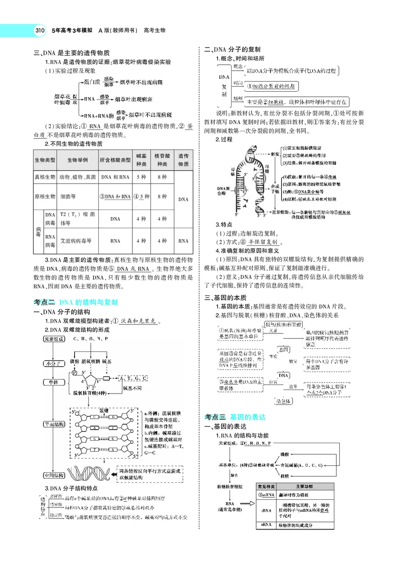 《专题8　遗传的分子基础_2022版教学资源包_五年高考三年模拟_2022版新高考版选考总复习生物5·3A版_0125143739_专题8遗传的分子基础_专题PDF_专题PDF_专题电子书》第3页预览