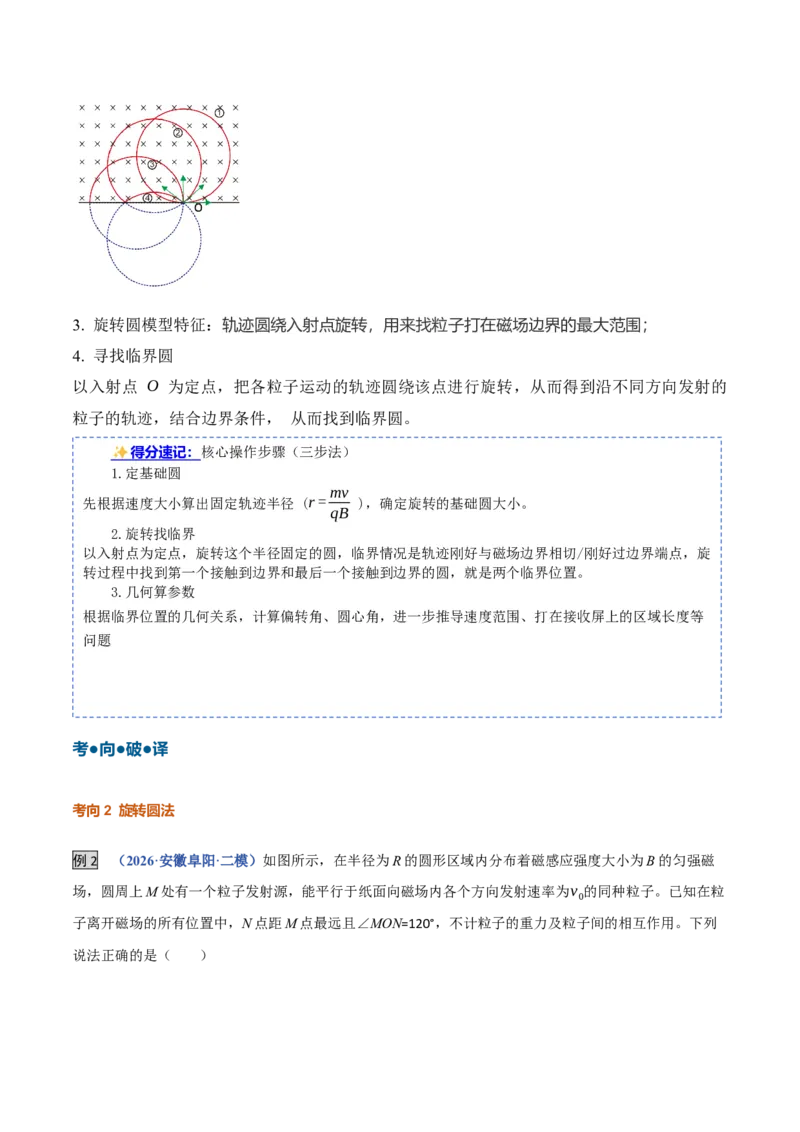 《第27讲动态圆、磁聚焦和磁发散问题（复习讲义）（黑吉辽蒙专用）（教师版）_地理_2027年高考地理一轮_2027年高考物理一轮课件+讲义+练习（黑吉辽蒙专用）-G330_2027版》第9页预览