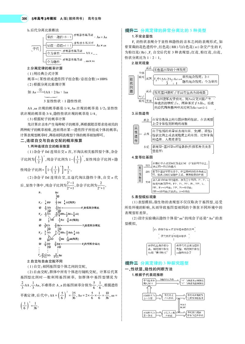 《专题10　基因的分离定律_2022版教学资源包_五年高考三年模拟_2022版新高考版选考总复习生物5·3A版_0125143739_专题10基因的分离定律_专题PDF_专题PDF_专题电子书》第6页预览