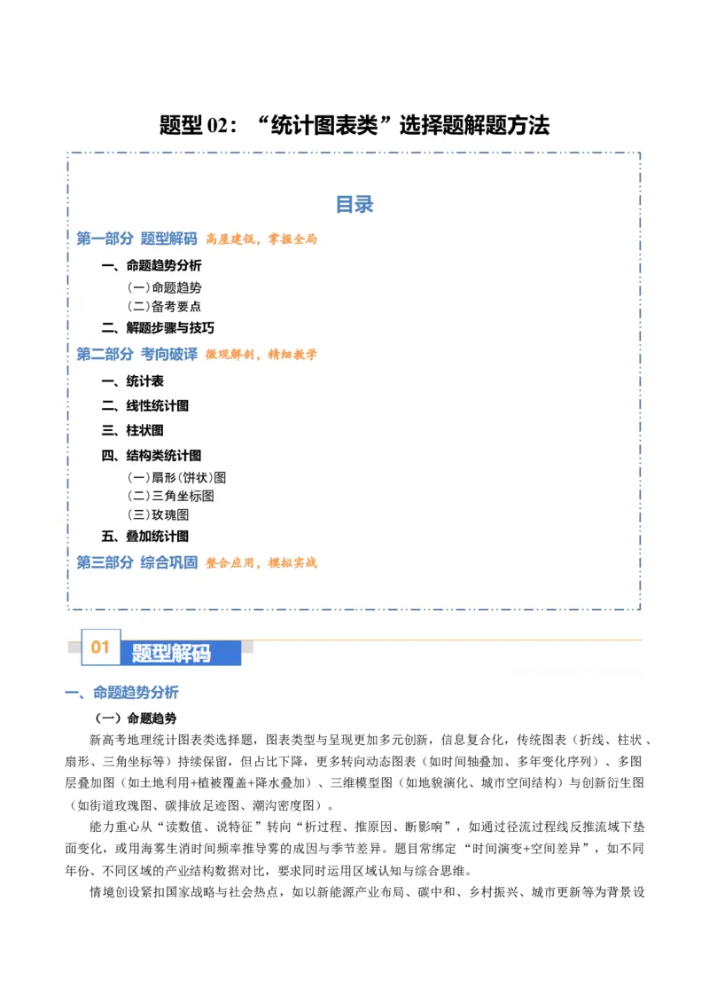 《题型03“图表类“选择题解题方法（题型专练）（全国通用）-2026年高考地理二轮复习讲练测（教师版）_地理_2026年-地理高考专项复习_2026年高考地理重难点讲义专练（新高考通用）-G102》第1页预览