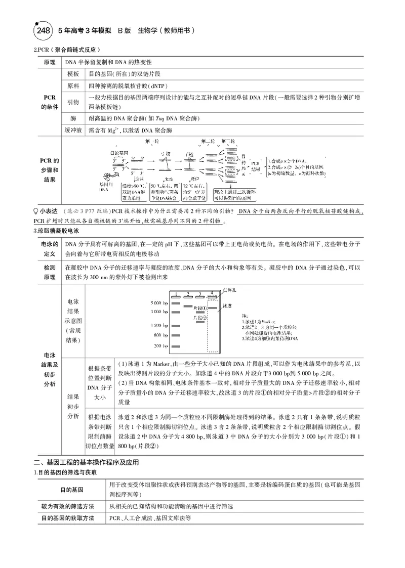 《5_2025版5·3B版新高考版教师用书PDF_2025版教学资源包_（总复习系列）2025版《5年高考3年模拟》新高考版B版（⭐全科）_2025版.新高考新教材版.选考总复习.生物.5·3B版_专题22基因工程》第3页预览