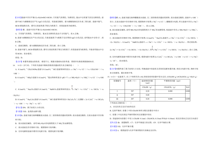《2014年江苏省高考化学试卷解析版(1)_高考一二三轮复习_化学_2027年高考化学专项复习_2008年-2026年化学高考真题-G427_2008-2020年高考_地方卷_江苏高考化学2008-2020_A3word版》第6页预览