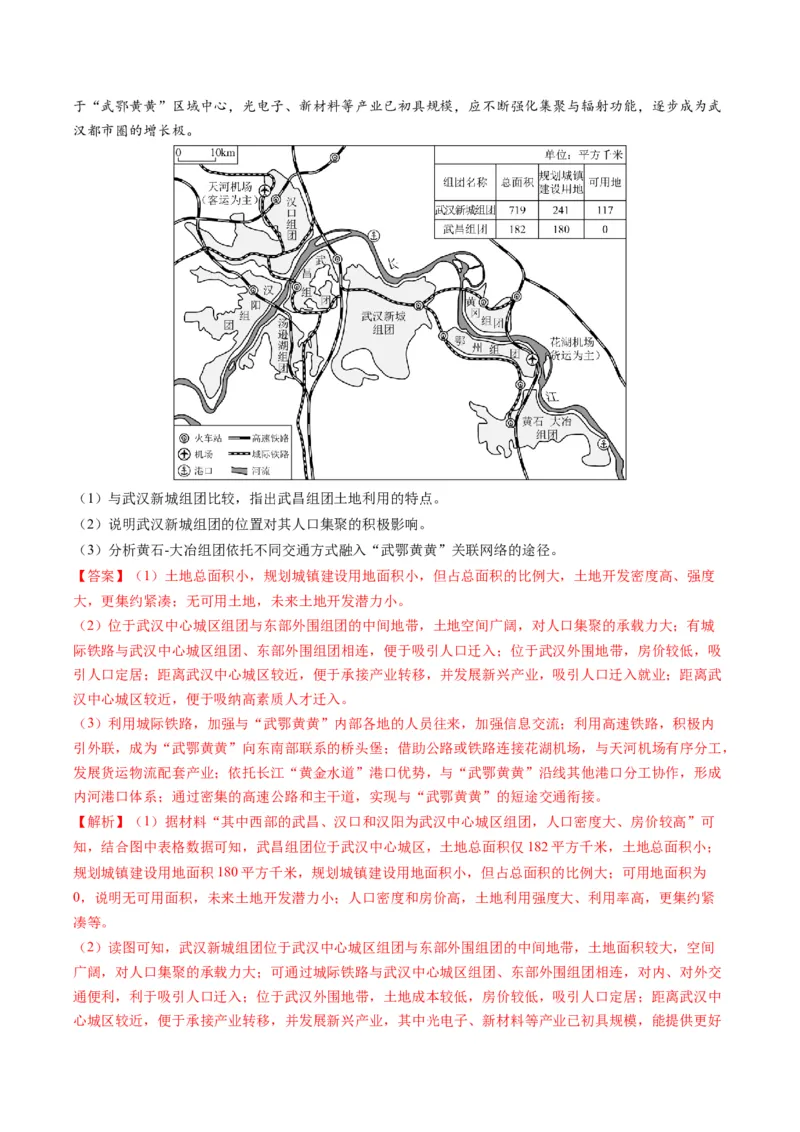《题型21乡村和城市相关题型解题技巧（题型专练）（全国通用）（教师版）_地理_2026年-地理高考专项复习_2026年高考地理重难点讲义专练（新高考通用）-G102_2026版》第9页预览