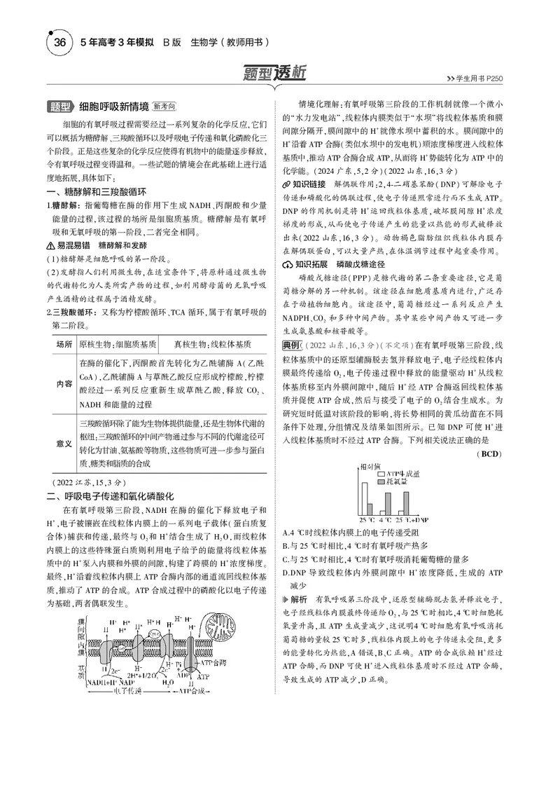 《5_2025版5·3B版新高考版教师用书PDF_2025版教学资源包_（总复习系列）2025版《5年高考3年模拟》新高考版B版（⭐全科）_2025版.新高考新教材版.选考总复习.生物.5·3B版_专题5细胞呼吸》第3页预览