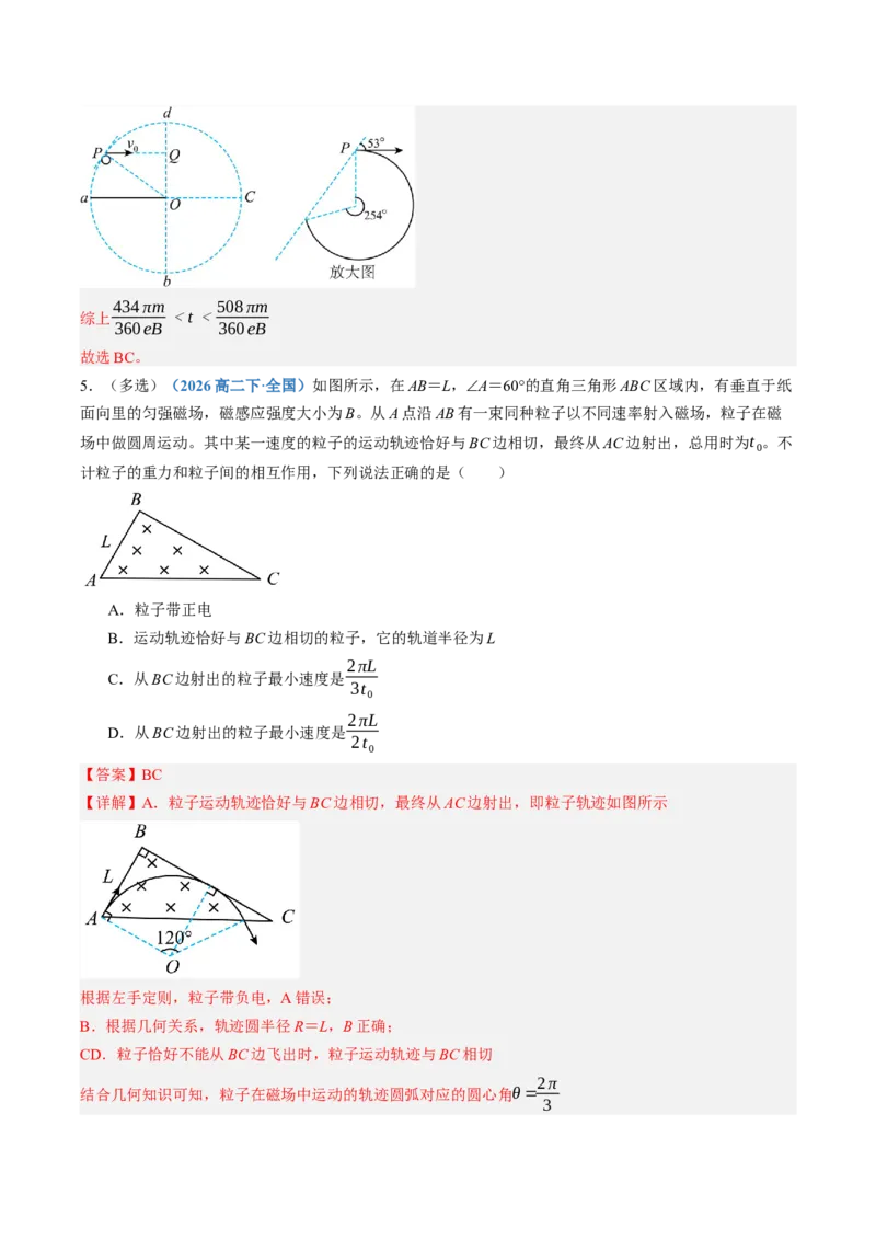 《第50讲动态圆、磁聚焦和磁发散问题（专项训练）（黑吉辽蒙专用）（教师版）_地理_2027年高考地理一轮_2027年高考物理一轮课件+讲义+练习（黑吉辽蒙专用）-G330_2027版》第7页预览