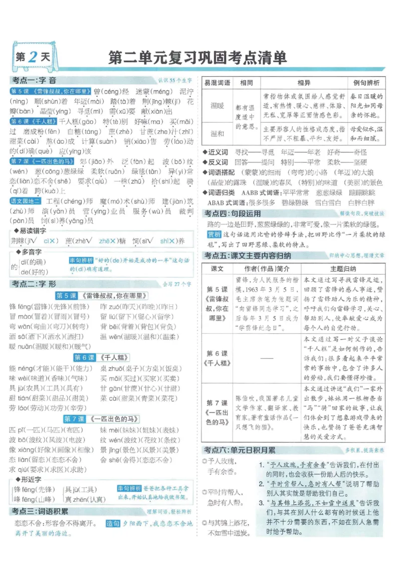 《二年级（下）语文15天满分备考(1)_2年级下册同步教辅_2下-语文_二下语文-专项练习》第4页预览