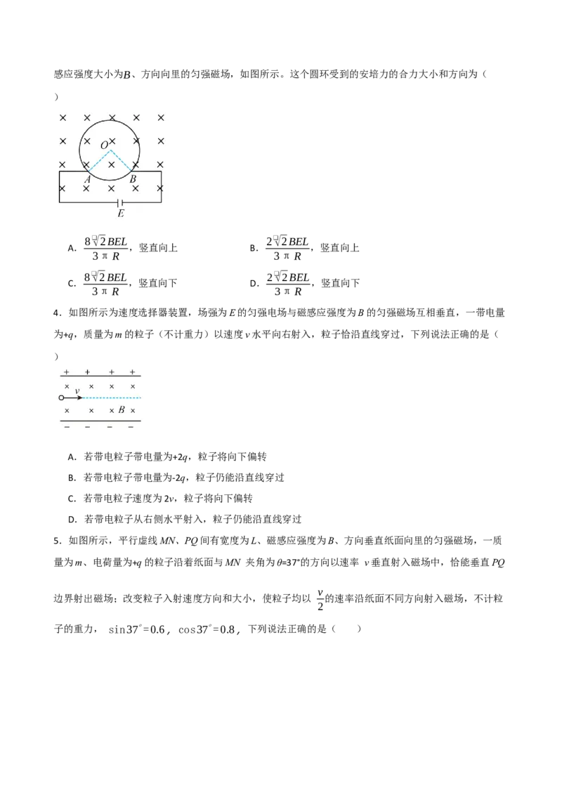 《模块十一磁场（综合训练）（黑吉辽蒙专用）（学生版）_地理_2027年高考地理一轮_2027年高考物理一轮课件+讲义+练习（黑吉辽蒙专用）-G330_2027版》第2页预览