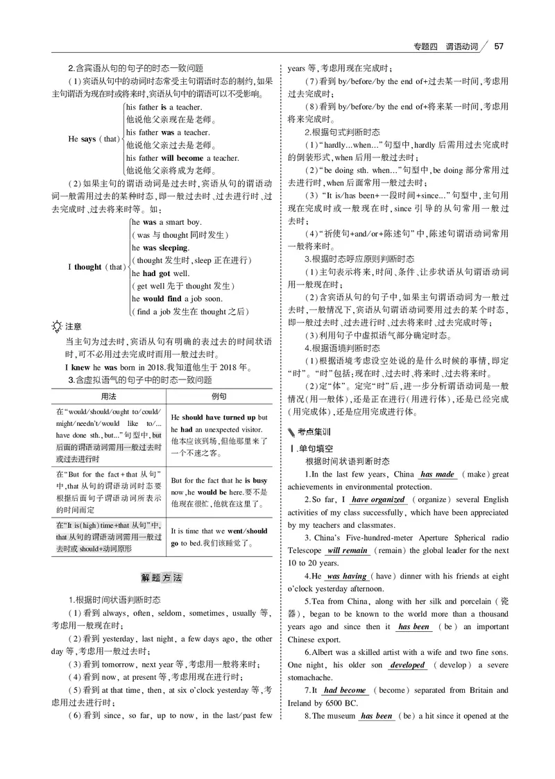 《专题四谓语动词_2022版教学资源包_五年高考三年模拟_2022版课标版高考总复习英语5·3B版_专题四谓语动词_专题四谓语动词（专题电子书）_专题电子书》第5页预览
