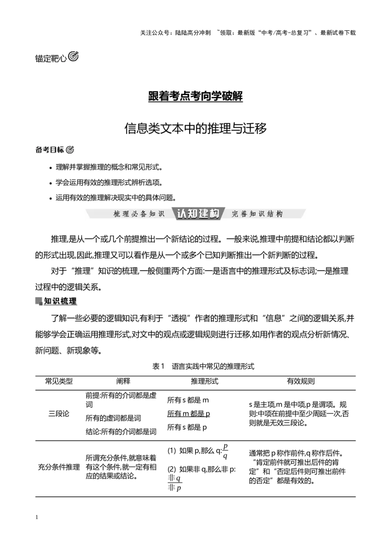 《跟着考点考向学破解信息类文本中的推理与迁移-（全国通用）_专项复习_2024年_2024年高考语文专题探究与实战演练考点真题写作全国通用_资料》第1页预览