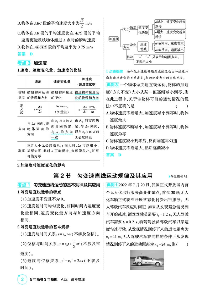 《1_精讲册PDF01-第1章直线运动_2026版教学资源包_202653高考总复习A版_江苏版_2026版.江苏版.选考总复习.物理.5·3A版_二、教师用书PDF_第1章匀变速直线运动_1_PDF教参电子书》第2页预览