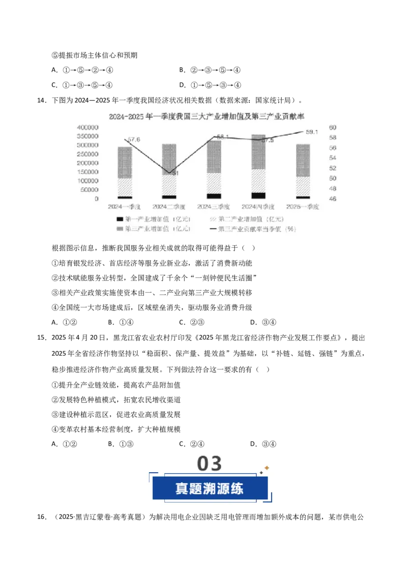 《第03课我国的经济发展（专项训练）（学生版）_zheng治_2026年_2026年高考政治一轮课件+讲义+练习（黑吉辽蒙专用）-G330》第6页预览
