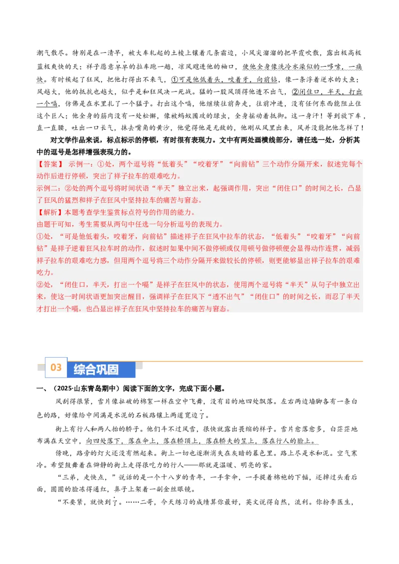 《题型05正确使用标点（题型专练）（全国通用）（教师版）_二轮复习_2026年-语文二轮复习_2026年高考语文二轮复习高效培优讲义（全国通用）-G447_2026版》第8页预览