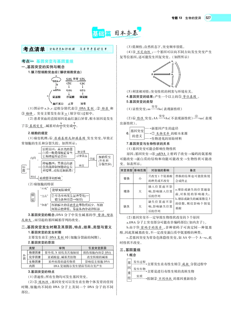 《专题13　生物的变异_2022版教学资源包_五年高考三年模拟_2022版新高考版选考总复习生物5·3A版_0125143739_专题13生物的变异_专题PDF_专题PDF_专题电子书》第2页预览