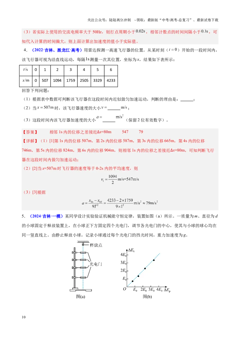 《重难点17力学实验（教师版）2025_04-物理-高考总复习_专项复习_2025年_2025年高考物理重难点讲义专练（黑吉辽专用）》第10页预览