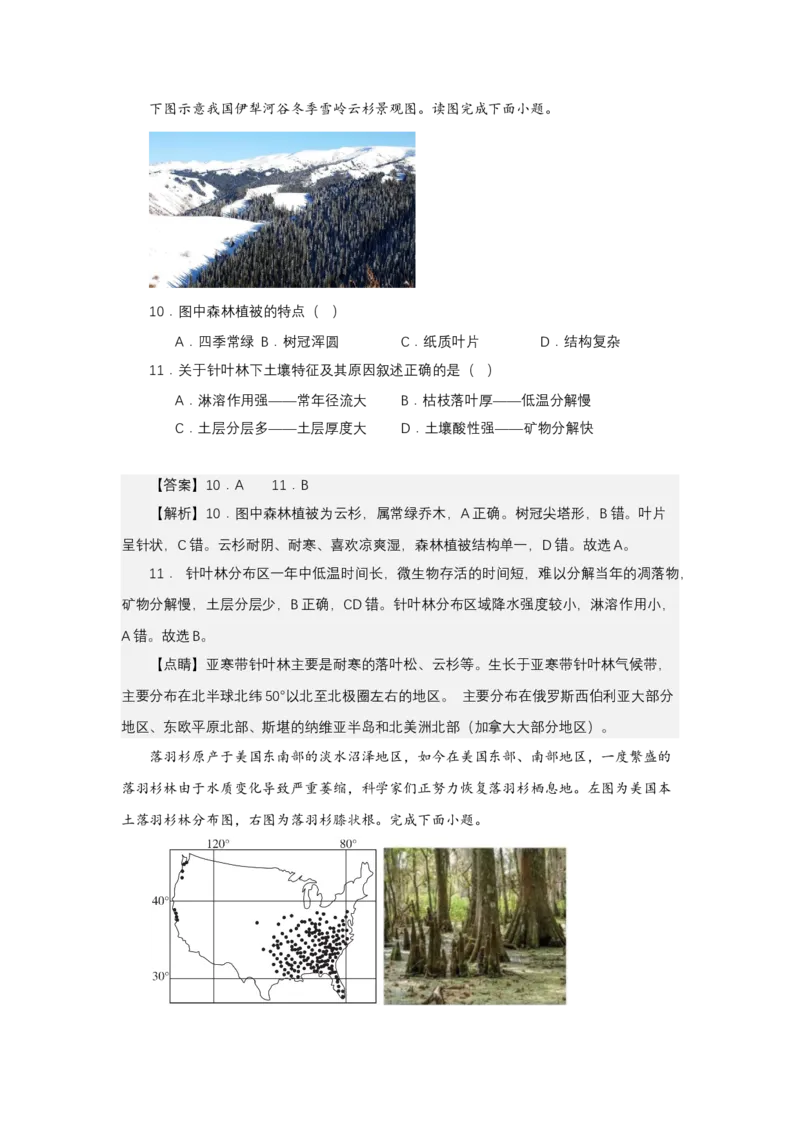 《高频考点105森林_地理_2026年-地理高考专项复习_42026年高考地理高频考点专项突破思维导图+解题技巧+专项突破》第9页预览