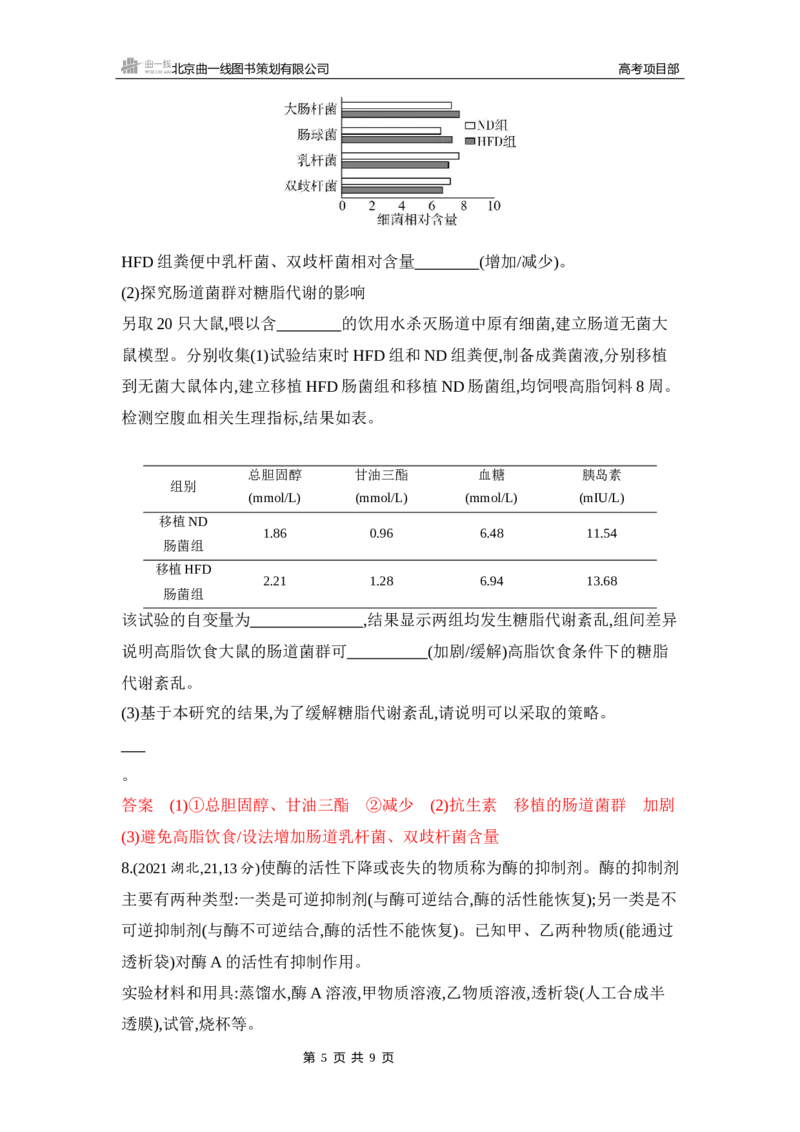 《1_精练册Word-微专题4　实验分析与设计_2026版教学资源包_202653高考总复习A版_山东版_2026版.山东版.选考总复习.生物.5·3A版_微专题_微专题4实验分析与设计_5_习题WORD》第5页预览