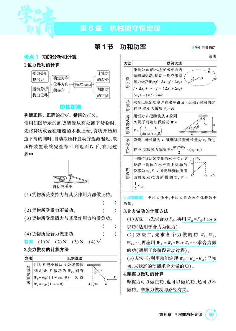 《1_精讲册PDF06-第6章机械能守恒定律_2026版教学资源包_202653高考总复习A版_新高考_物理_教师A版2026年.新高考版.物理.53_二、教师用书PDF_第6章机械能守恒定律_2_精讲册PDF》第1页预览