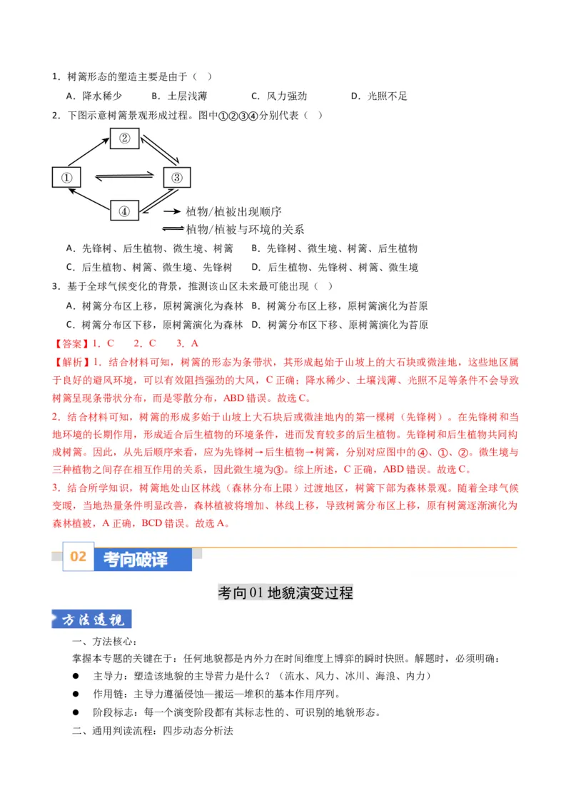 《题型04“演变过程类”选择题解题技巧（题型专练）（全国通用）（教师版）_地理_2026年-地理高考二轮复习_2026年高考地理二轮复习高效培优讲义（全国通用）-G447_2026版》第3页预览