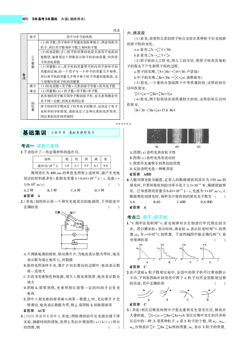 《专题十三　近代物理初步_2022版教学资源包_五年高考三年模拟_2022版新高考版选考总复习物理5·3A版_专题十三近代物理初步_专题PDF_专题PDF_专题电子书》第5页预览