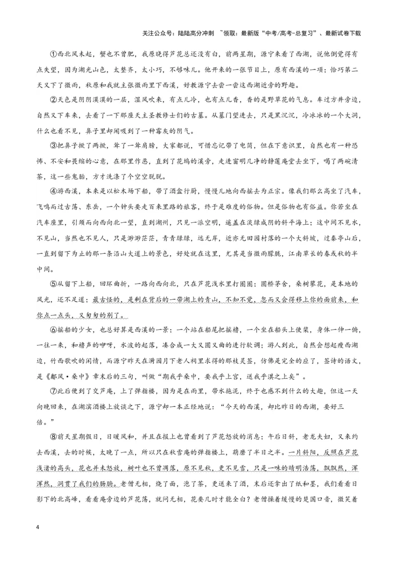 《题型09现代文阅读II小说阅读（四）（巩固训练）（解析版）_专项复习_2024年_2024年高考语文常考题型练习题训练巩固试题专练习_资料》第4页预览