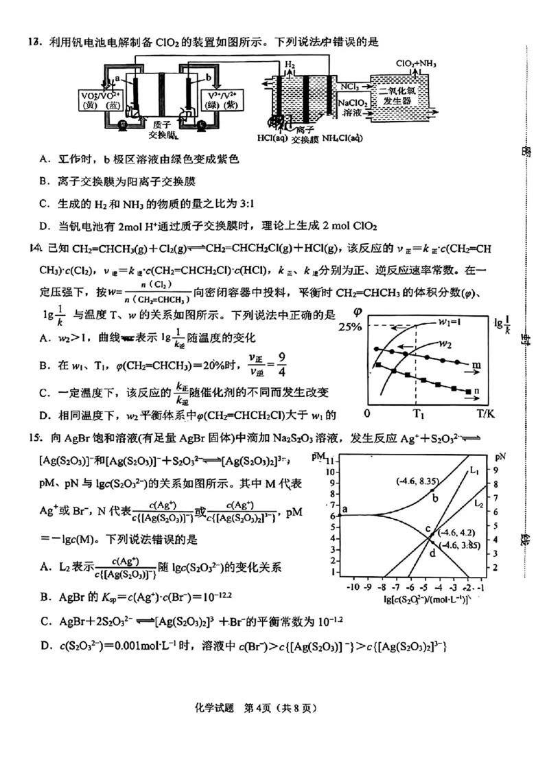 《46_05化学山东淄博市（二模）试卷+标答评分细则_2025版教学资源包_（总复习系列）2025版《5年高考3年模拟》新高考版B版（⭐全科）_2025版.新高考新教材版.选考总复习.化学.5·3B版》第4页预览