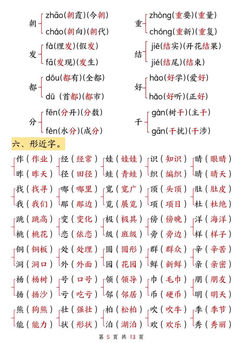 《二年级上册语文期中高频考点复习(4)_2年级上册同步教辅_2上-语文_二上语文-期中+期末复习》第5页预览