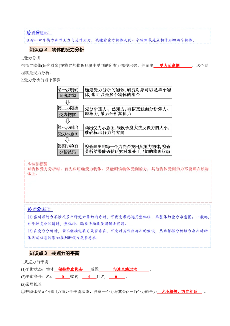 《第06讲牛顿第三定律共点力的平衡（专项训练）（安徽专用）（教师版）_地理_2027年高考地理一轮_2027年高考物理一轮课件+讲义+练习（安徽专用）-G326_2027版》第3页预览