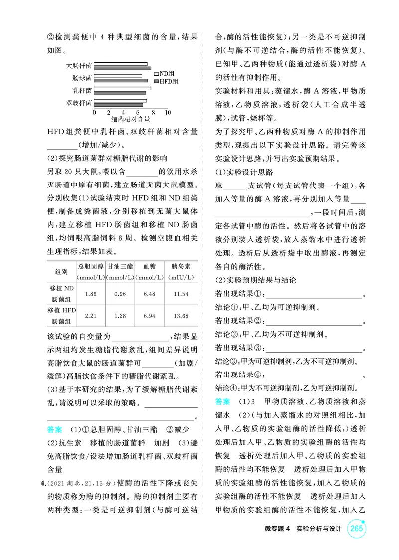 《1_精练册-微专题4实验分析与设计_2026版教学资源包_202653高考总复习A版_广东版_2026版.广东版.选考总复习.生物.5·3A版_微专题_微专题4实验分析与设计_4_PDF教参电子书》第2页预览