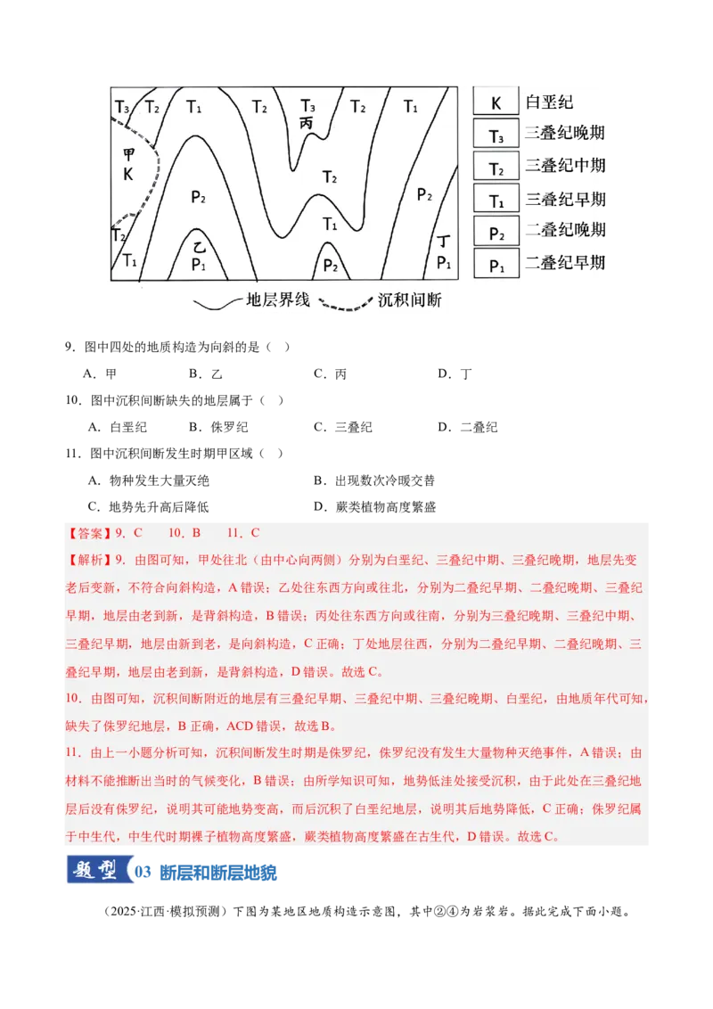 《第14讲板块运动、构造运动及其地貌（专项训练）（湖南专用）（解析版）_地理_2026年_2026年高考地理一轮课件+讲义+练习（湖南专用）-G331》第6页预览