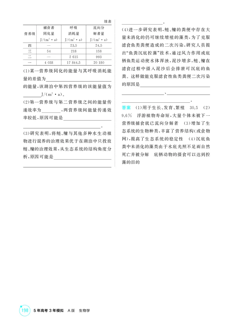 《1_精练册第20章生态系统及其稳定性_2026版教学资源包_202653高考总复习A版_新高考_生物_教师A版2026年.新高考版.生物.53_第4部分生物与环境_第20章生态系统及其稳定性_4_PDF教参电子书》第6页预览