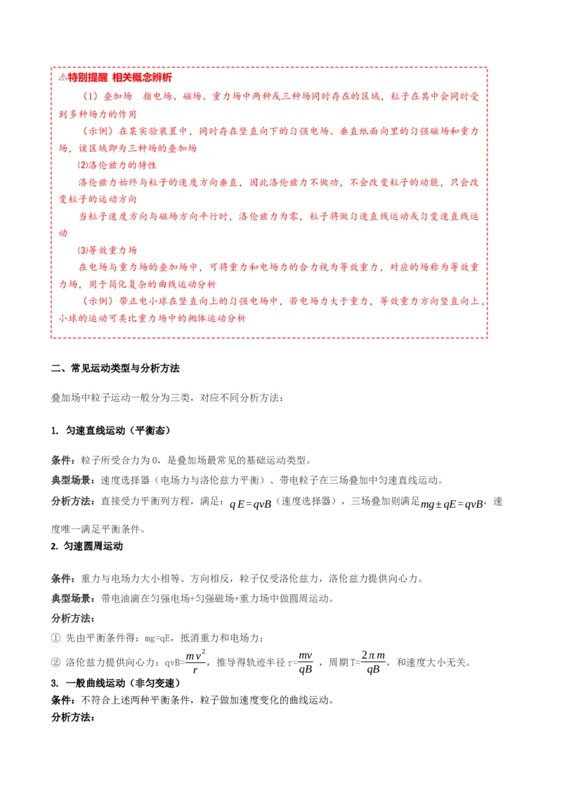 《第29讲带电粒子在叠加场中的运动（复习讲义）（黑吉辽蒙专用）（教师版）_地理_2027年高考地理一轮_2027年高考物理一轮课件+讲义+练习（黑吉辽蒙专用）-G330_2027版》第6页预览