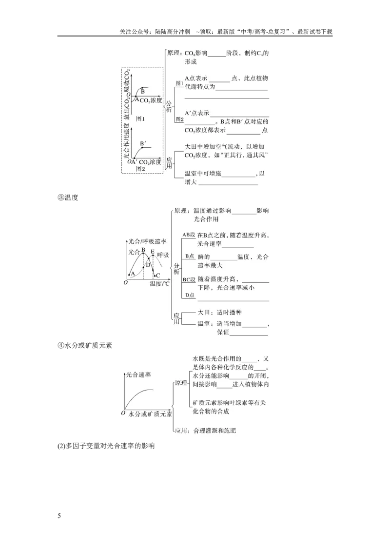 《第三单元　第17课时　光合作用的影响因素及其应用_06-生物-高考总复习_一轮复习_2025年_2025年大一轮复习讲义人教版生物_资料_1-资料_大一轮复习讲义学生专用_2025大一轮复习讲义》第5页预览