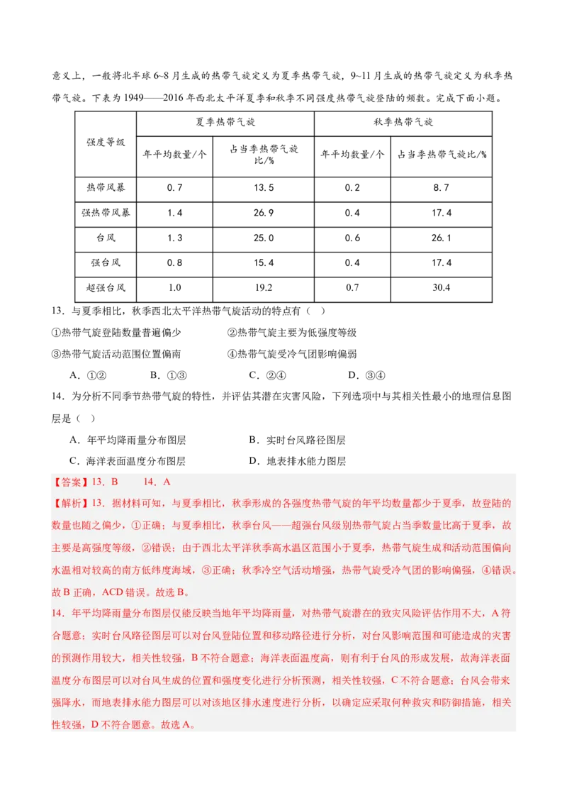 《地理（广东卷02）（全解全析）_地理_2026年-地理高考专项复习_2026年高考第一二三次模拟考试地理-G181_高考地理第二次模拟卷16套_地理（广东卷02）》第6页预览