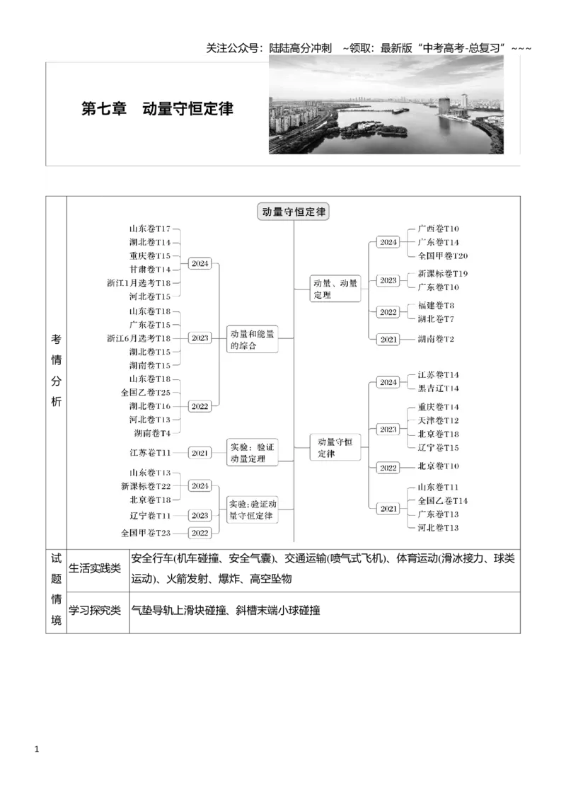 《第七章　第33课时　动量　动量定理_04-物理-高考总复习_一轮复习_2026年-物理高考一轮复习_2026年大一轮复习讲义物理课件讲义练习-C203_教师用书Word版文档_第七章　动量守恒定律》第1页预览