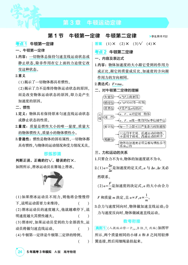 《1_精讲册PDF03-第3章牛顿运动定律_2026版教学资源包_202653高考总复习A版_江苏版_2026版.江苏版.选考总复习.物理.5·3A版_二、教师用书PDF_第3章牛顿运动定律_1_PDF教参电子书》第1页预览