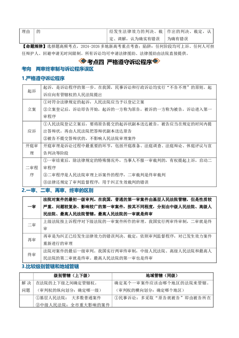 《第四单元社会争议解决（知识清单）（全国通用）（教师版）_zheng治_2027年高考政治一轮_2027年高考政治一轮复习讲义+练习+课件（新教材新高考）-G55_2027版》第8页预览