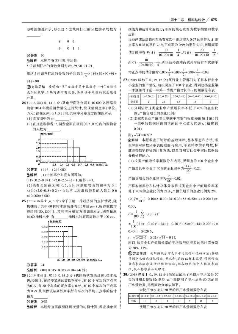 《§12.4　统计与统计案例_2022版教学资源包_五年高考三年模拟_2022版新高考版高考总复习数学53B版_第十二章　概率与统计_§124　统计与统计案例_12_14　统计与统计案例_专题电子书》第6页预览