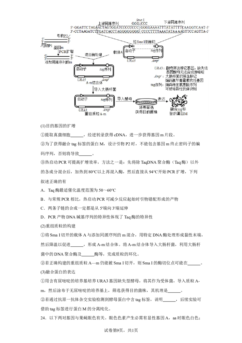 《2021年新高考江苏生物高考真题(1)_2026版高中《二三轮复习+冲刺复习》_2021-2025生物高考题_2021生物高考题_学生》第9页预览