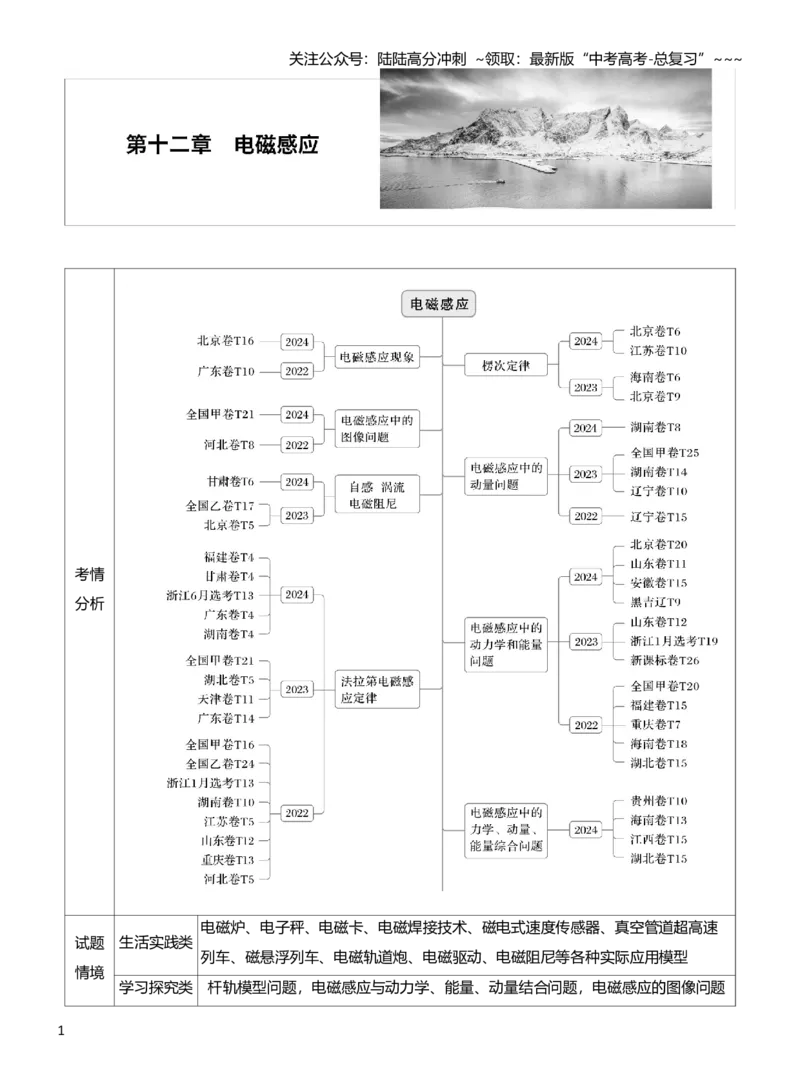 《第十二章　第66课时　电磁感应现象　楞次定律　实验十四：探究影响感应电流方向的因素_04-物理-高考总复习_一轮复习_2026年-物理高考一轮复习_2026年大一轮复习讲义物理课件讲义练习-C203_39》第1页预览