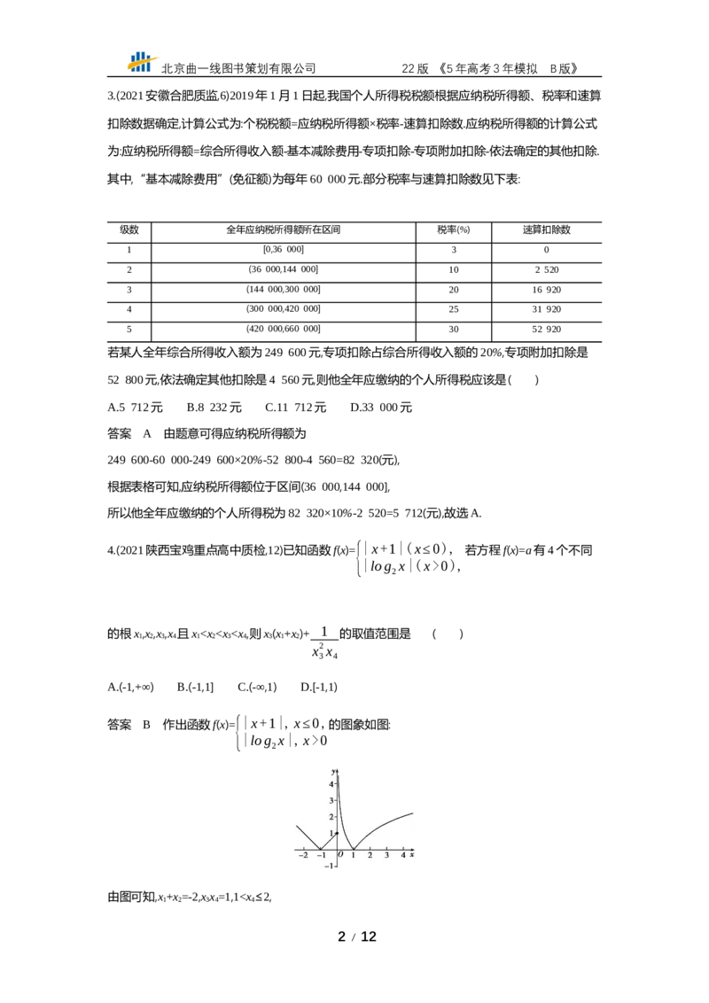 《§2.7　函数模型及综合应用（专题资料包）_2022版教学资源包_五年高考三年模拟_2022版新高考版高考总复习数学53B版_第二章　函数_§27　函数模型及综合应用_2_27　函数模型及综合应用》第2页预览