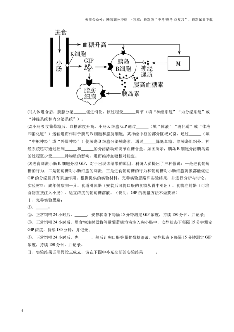 《题型03生命活动调节相关实验分析与探究（教师版）-27页_06-生物-高考总复习_专项复习_2025年_2025年高考生物实验题型通关_资料》第4页预览