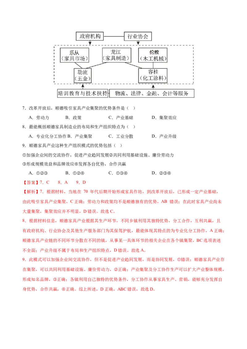 《第23讲工业区位因素及其变化（专项训练）（黑吉辽蒙专用）（教师版）_地理_2026年_2026年高考地理一轮课件+讲义+练习（黑吉辽蒙专用）-G330》第4页预览