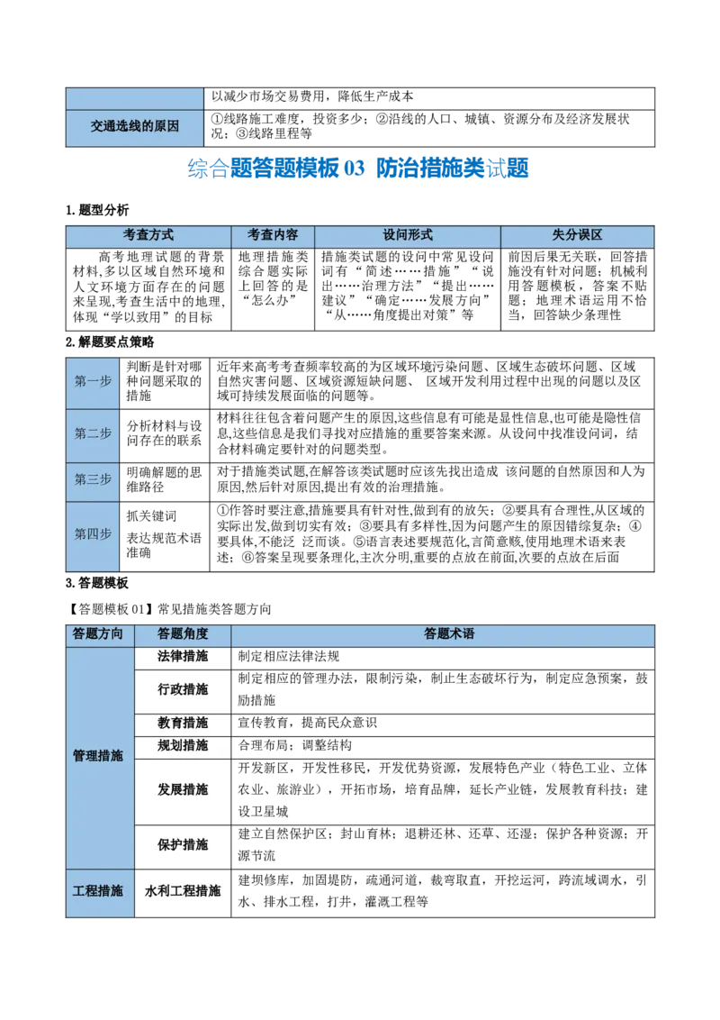 《清单05高考必会的8个综合题答题模板（抢分清单）_地理_2026年-地理高考专项复习_2026年高考地理抢分秘籍（新高考专用）-G221_2026版》第10页预览