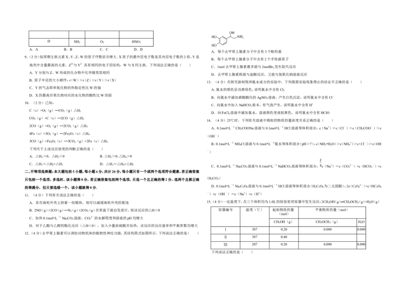 《2014年江苏省高考化学试卷(1)_高考一二三轮复习_化学_2027年高考化学专项复习_2008年-2026年化学高考真题-G427_2008-2020年高考_地方卷_江苏高考化学2008-2020_A3word版》第2页预览