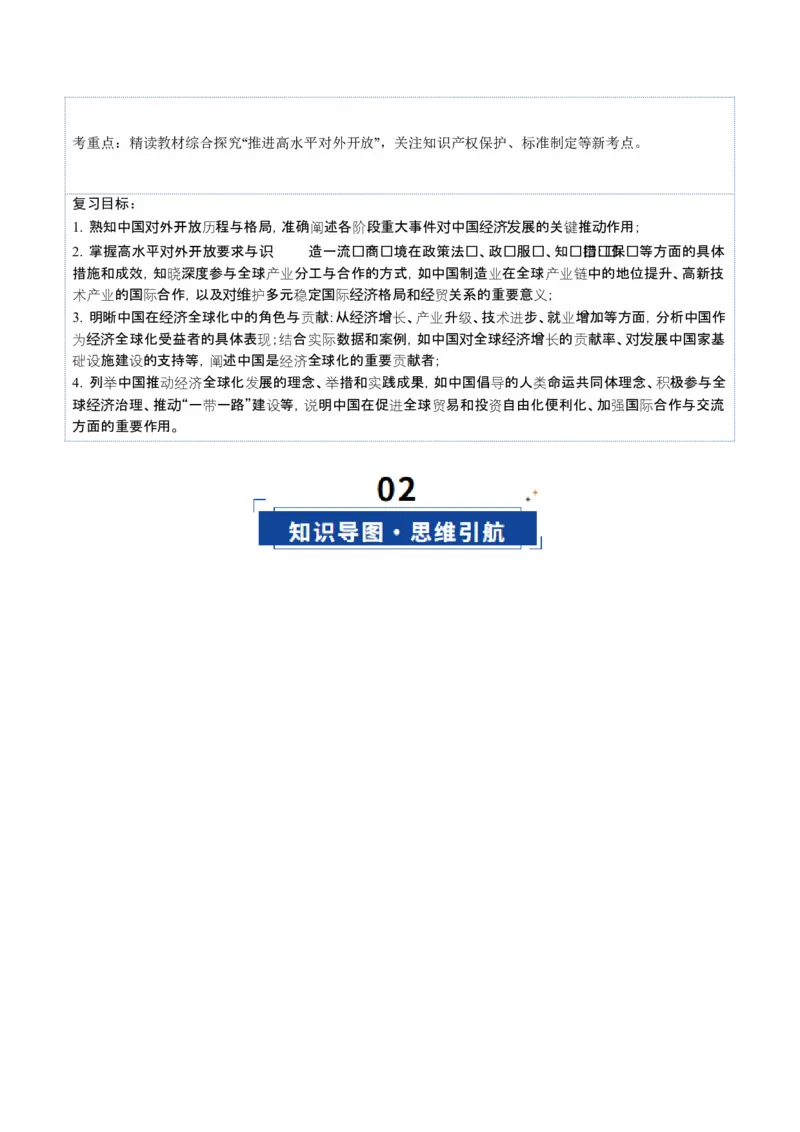 《第07课经济全球化与中国（复习讲义）（教师版）（全国通用）_zheng治_2026年_2026年高考政治一轮复习讲义+练习+课件（新教材新高考）-G55_2026版_选择性必修1当代国际政治与经济》第4页预览