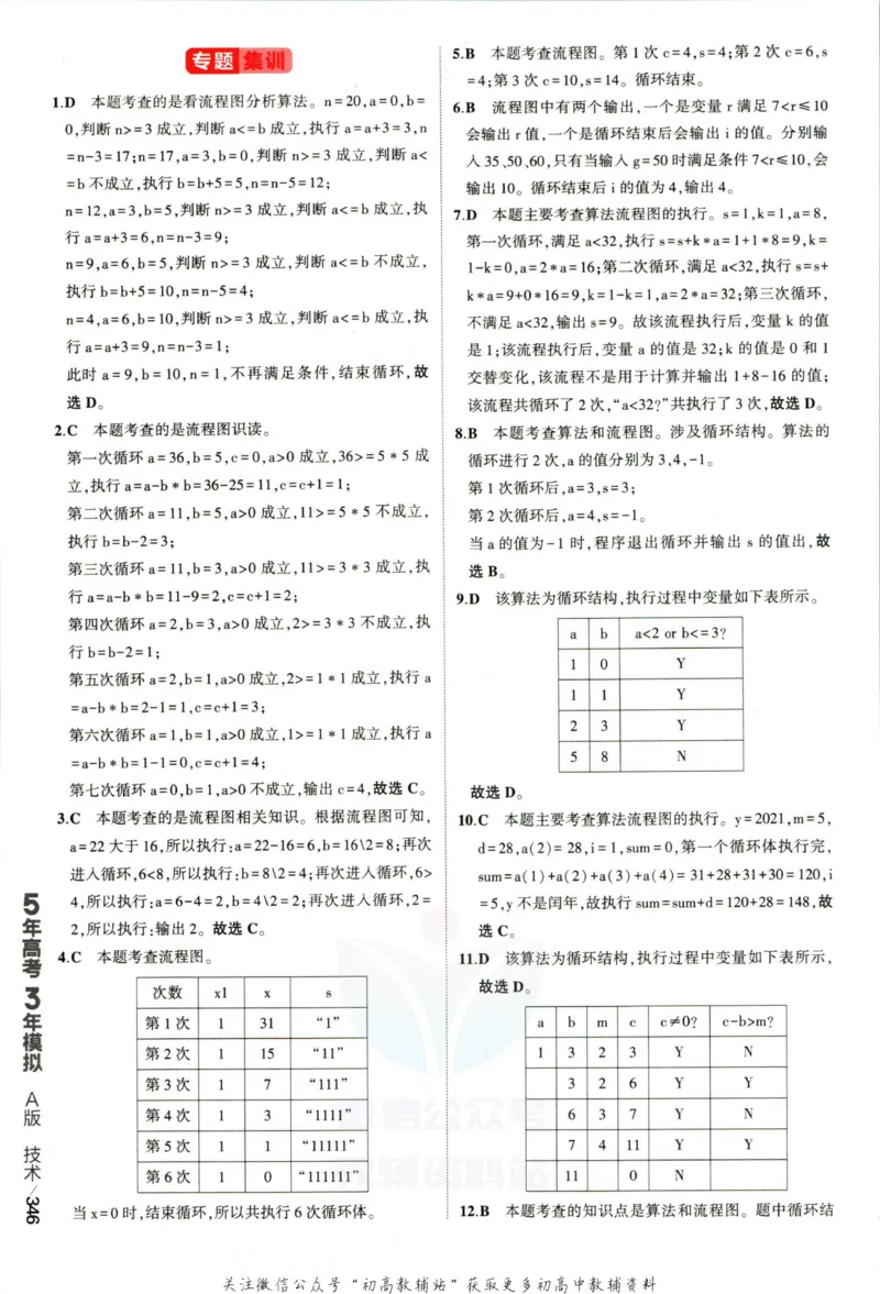 《53高考总复习A版技术浙江版答案_2023A版学生用书》第8页预览