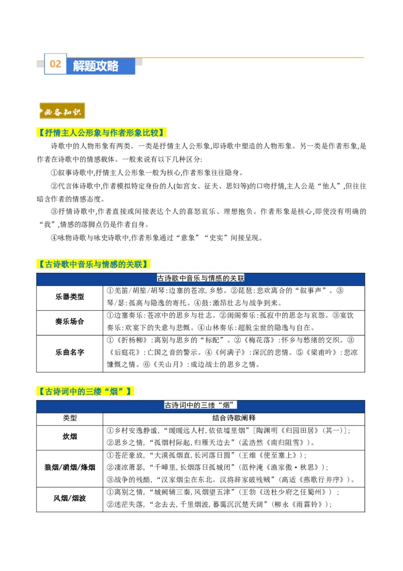 《题型05古代诗歌内容理解题型突破（题型专练）（全国通用）（教师版）_专项复习_2026年-语文专项复习_2026年高考语文重难点讲义专练（新高考通用）-G102_2026版》第2页预览