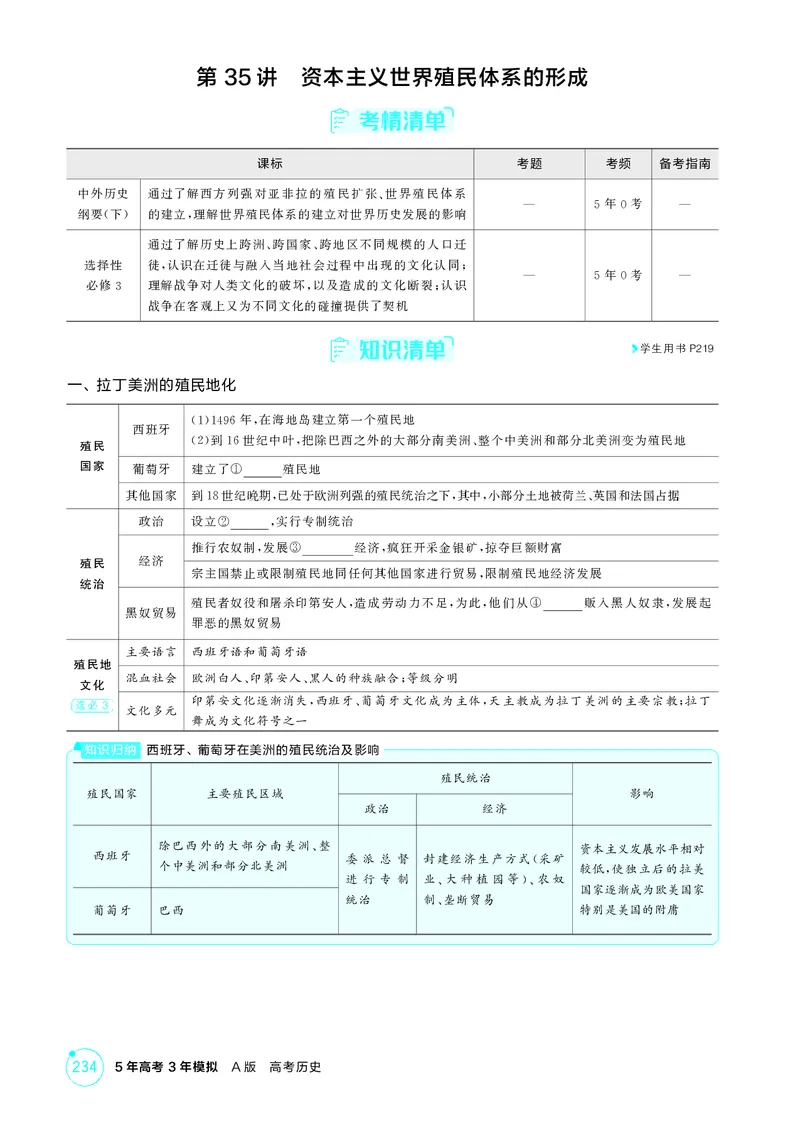 《1_精讲册-第十三单元　工业革命与马克思主义的诞生　世界殖民体系与亚非拉民族独立运动_2026版教学资源包_202653高考总复习A版_山东版_2026版.山东版.选考总复习.历史.5·3A版_2_精讲册PDF》第10页预览