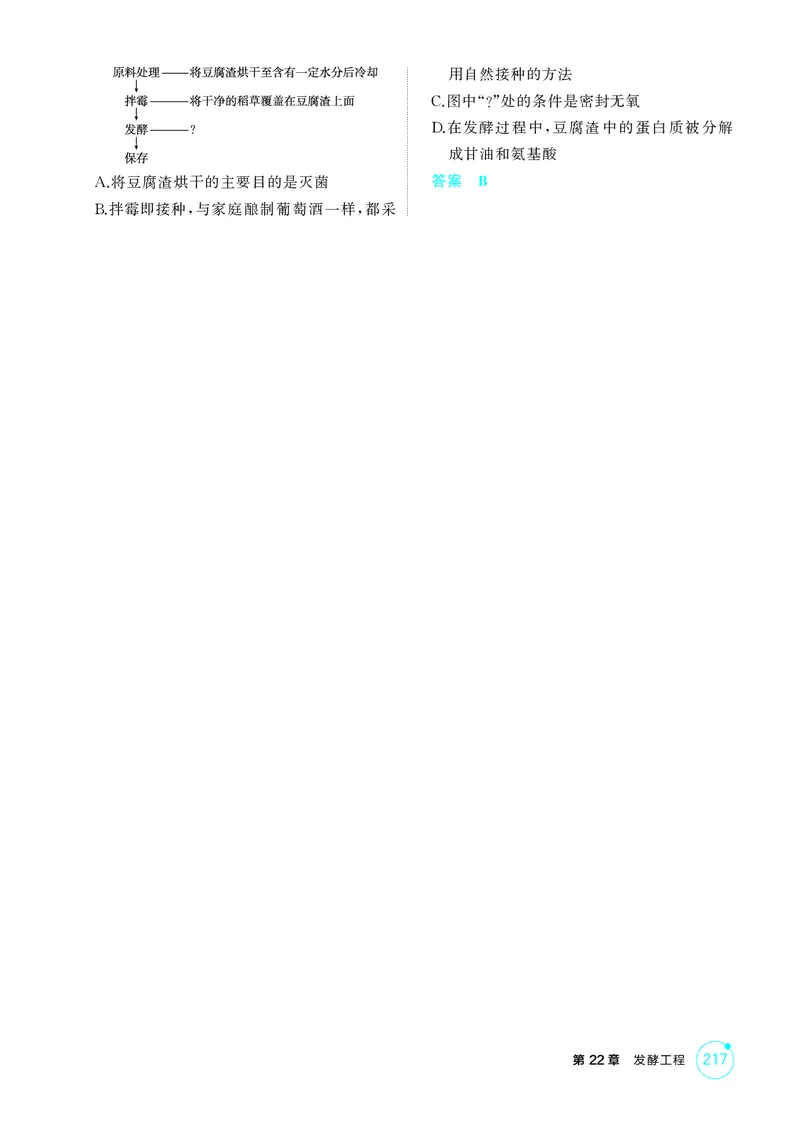 《1_精练册第22章发酵工程_2026版教学资源包_202653高考总复习A版_新高考_生物_教师A版2026年.新高考版.生物.53_第5部分生物技术与工程_第22章发酵工程_4_PDF教参电子书》第2页预览